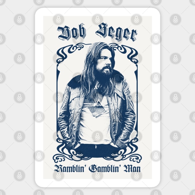 Bob Seger  // Vintage Style Fan Art Design Sticker by DankFutura